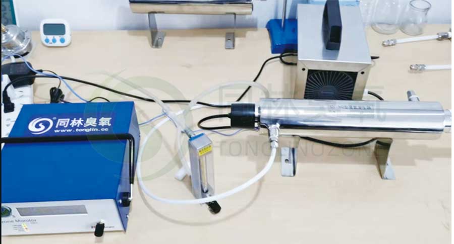 紫外線臭氧發生器300ppb臭氧濃度測試現場